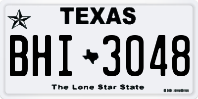 TX license plate BHI3048