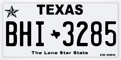 TX license plate BHI3285