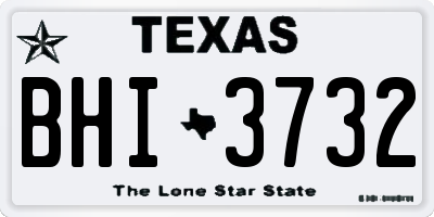 TX license plate BHI3732