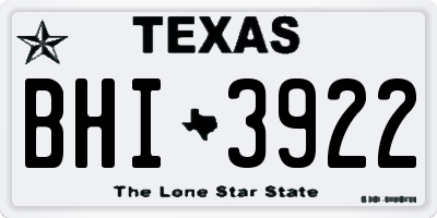 TX license plate BHI3922