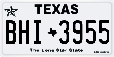 TX license plate BHI3955