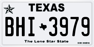 TX license plate BHI3979