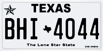 TX license plate BHI4044
