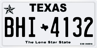 TX license plate BHI4132
