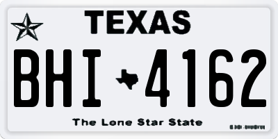 TX license plate BHI4162