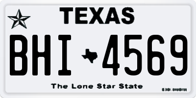 TX license plate BHI4569