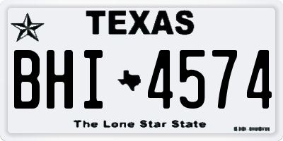 TX license plate BHI4574