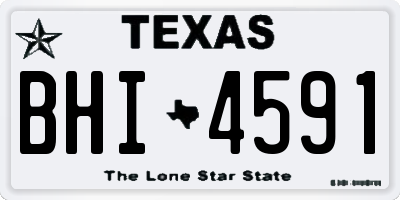 TX license plate BHI4591