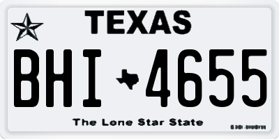 TX license plate BHI4655