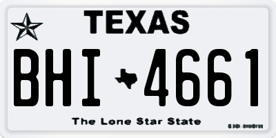 TX license plate BHI4661