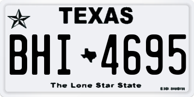 TX license plate BHI4695
