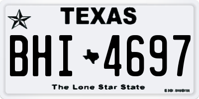 TX license plate BHI4697