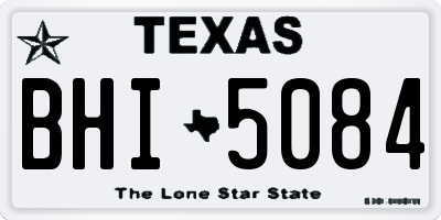 TX license plate BHI5084