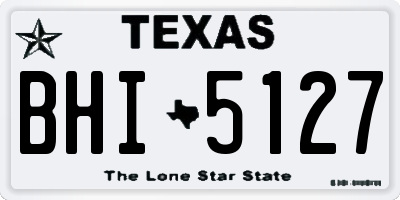 TX license plate BHI5127