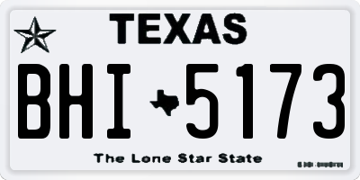 TX license plate BHI5173