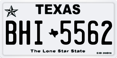 TX license plate BHI5562