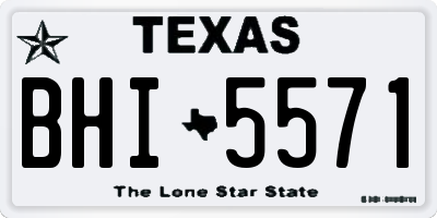 TX license plate BHI5571