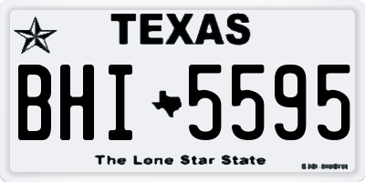 TX license plate BHI5595