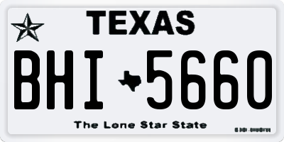 TX license plate BHI5660