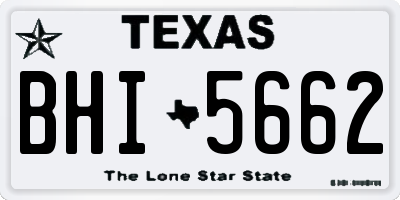 TX license plate BHI5662