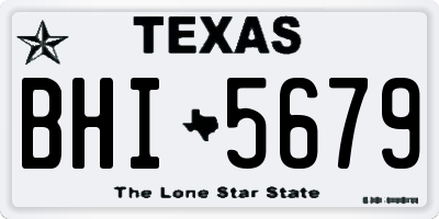 TX license plate BHI5679