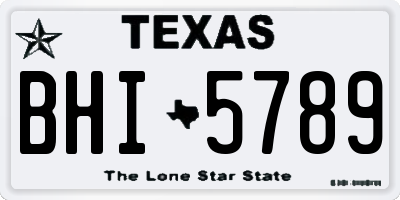 TX license plate BHI5789