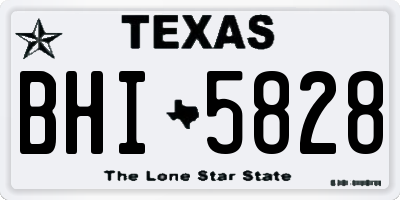 TX license plate BHI5828