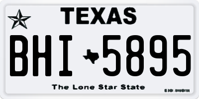 TX license plate BHI5895