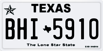 TX license plate BHI5910