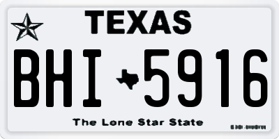 TX license plate BHI5916