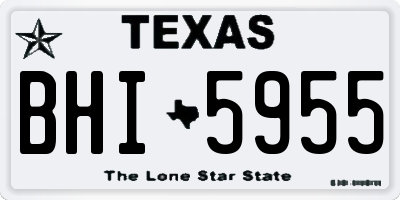 TX license plate BHI5955