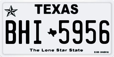 TX license plate BHI5956