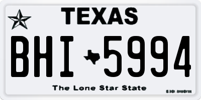 TX license plate BHI5994
