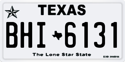 TX license plate BHI6131