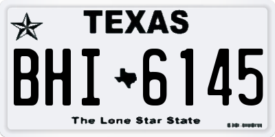 TX license plate BHI6145