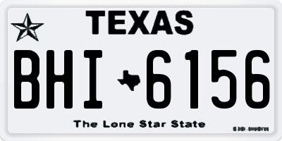 TX license plate BHI6156