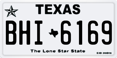 TX license plate BHI6169