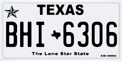 TX license plate BHI6306