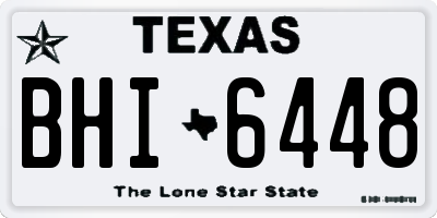 TX license plate BHI6448