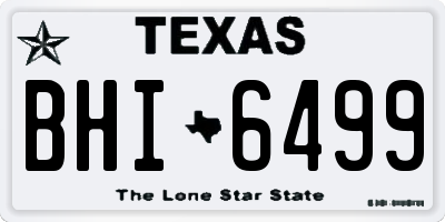 TX license plate BHI6499