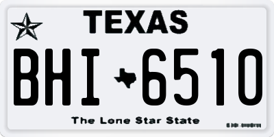 TX license plate BHI6510