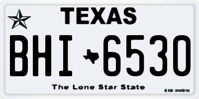 TX license plate BHI6530