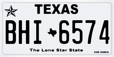 TX license plate BHI6574