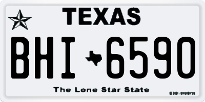 TX license plate BHI6590