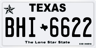 TX license plate BHI6622