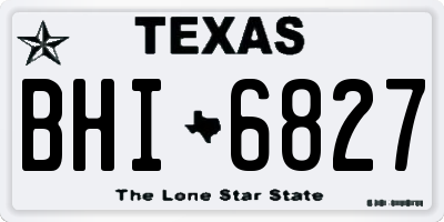 TX license plate BHI6827
