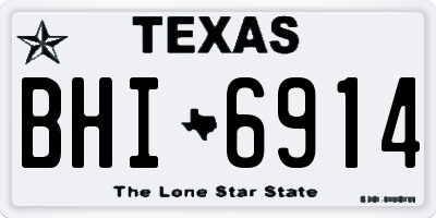 TX license plate BHI6914