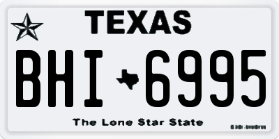 TX license plate BHI6995
