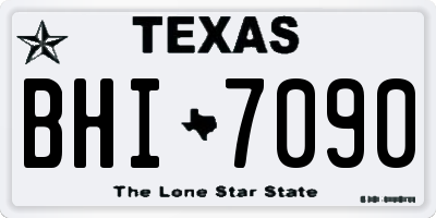 TX license plate BHI7090
