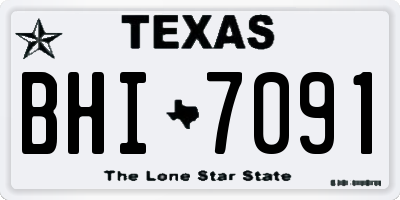TX license plate BHI7091